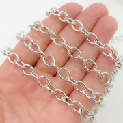 Sterling Silver Smooth Cable Oval Chain
